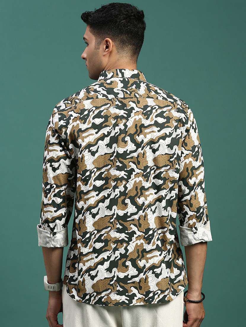 men printed casual shirt - 21463225 - Standard Image - 2