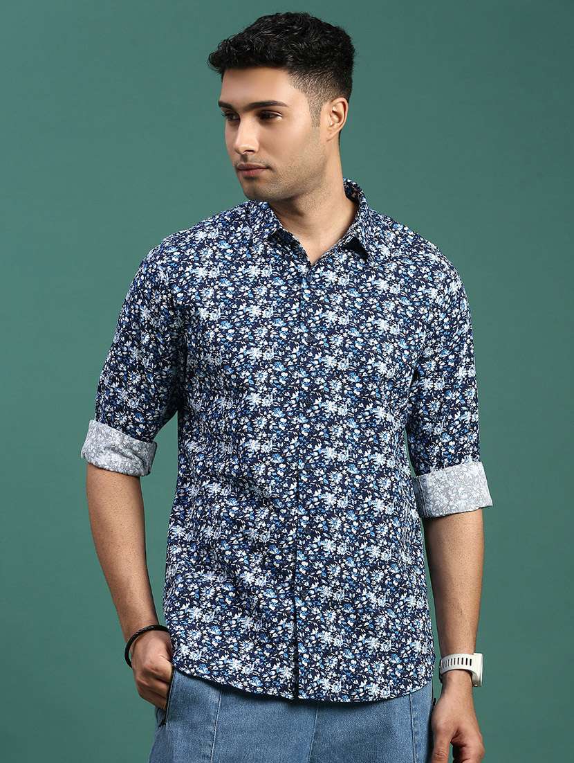 men printed casual shirt