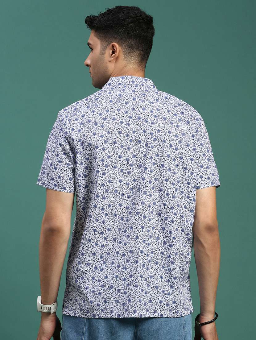 men printed short sleeve casual shirt - 21463252 -  Standard Image - 2