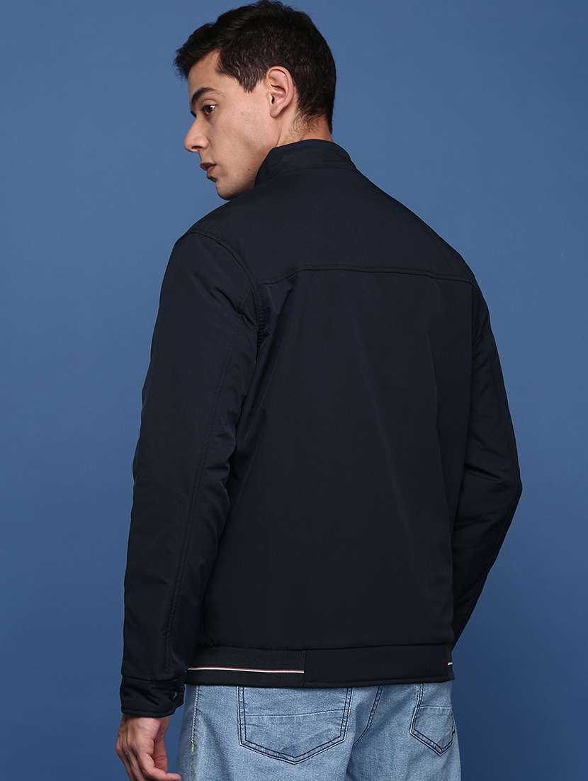 navy blue nylon bomber jacket - 21463258 -  Standard Image - 2