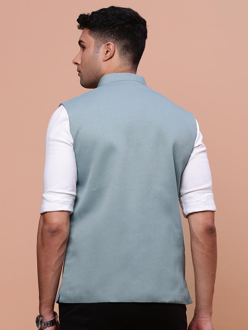 men mandrain neck nehru jacket - 21463299 - Standard Image - 2