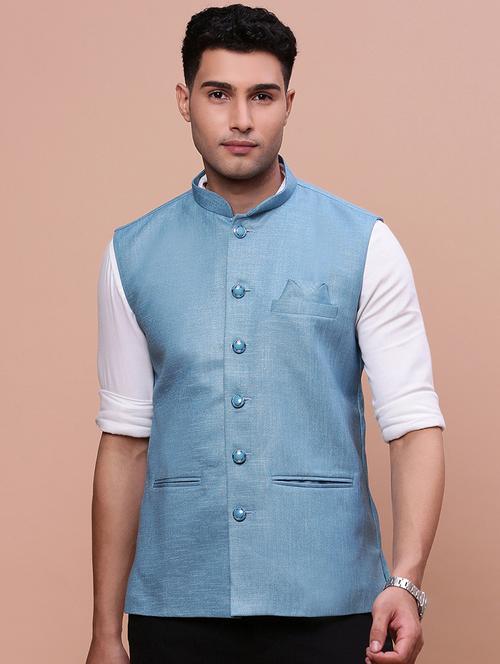 men mandrain neck nehru jacket - 21463302 -  Standard Image - 0