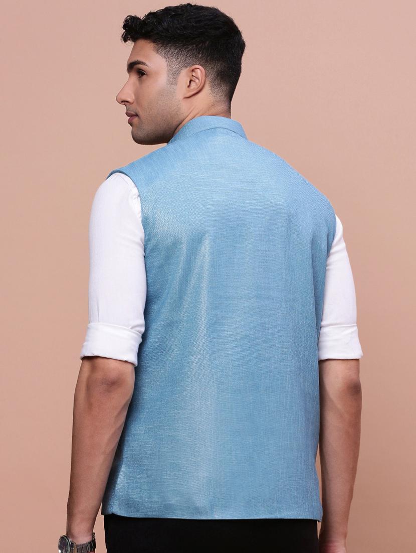 men mandrain neck nehru jacket - 21463302 - Standard Image - 2