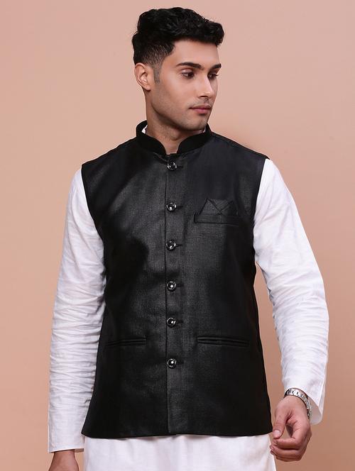 men mandrain neck nehru jacket - 21463303 -  Standard Image - 0