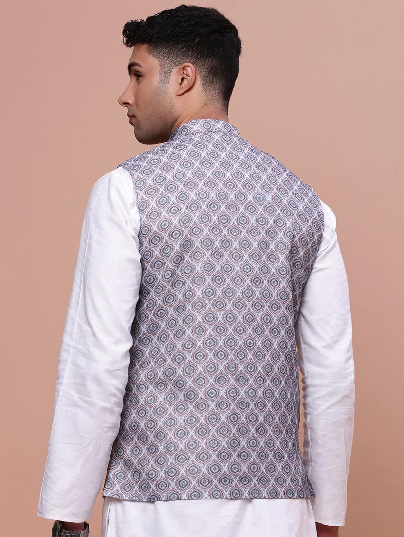 men mandrain neck nehru jacket - 21463338 - Standard Image - 2