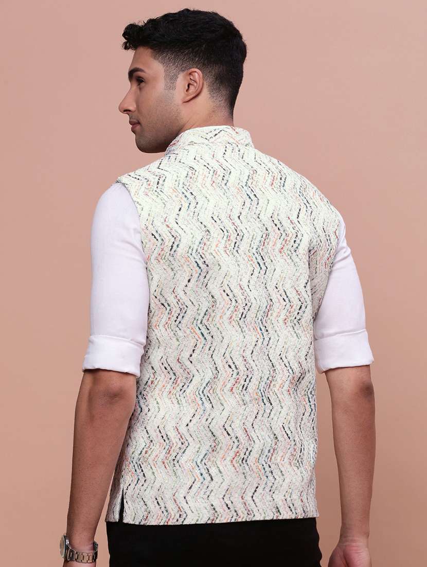 men mandrain neck nehru jacket - 21463343 -  Standard Image - 2