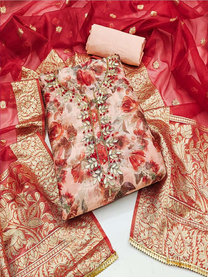 women floral printed unstitched suits