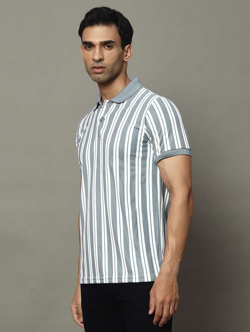 men striped polo t-shirt