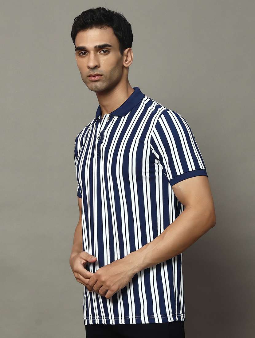 men striped polo t-shirt