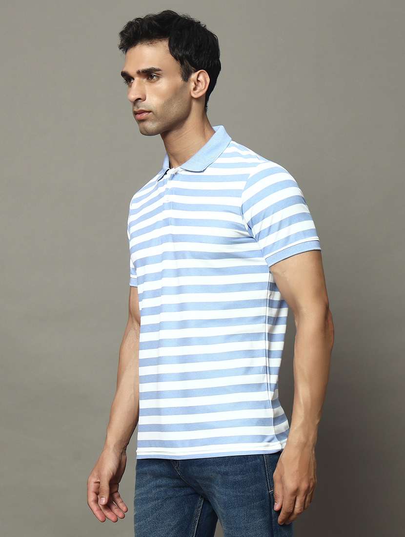 men striped polo t-shirt