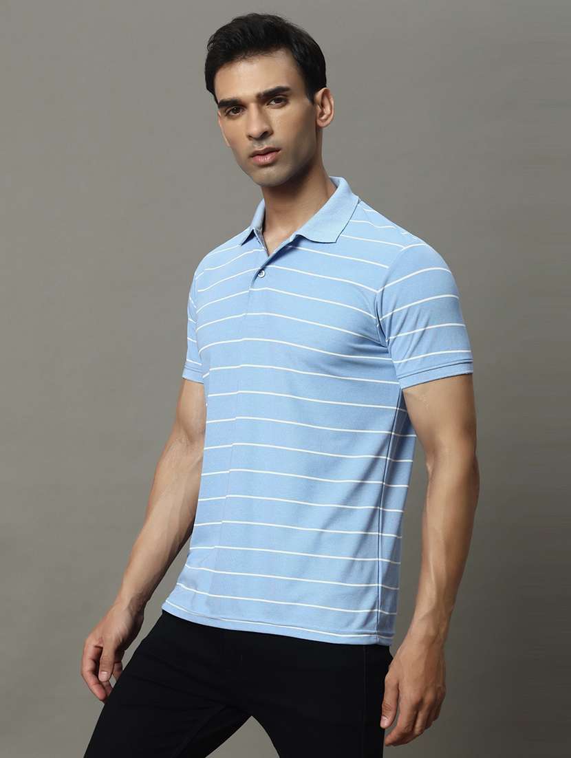 men striped polo t-shirt