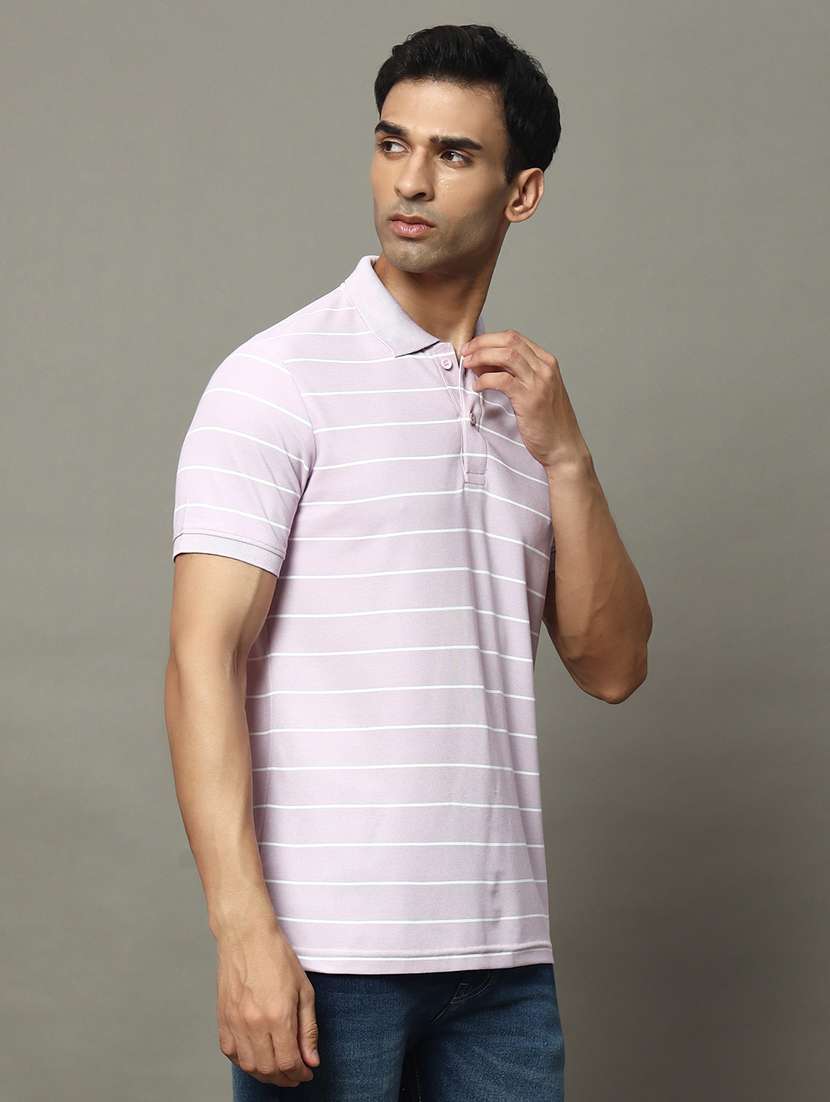 men striped polo t-shirt