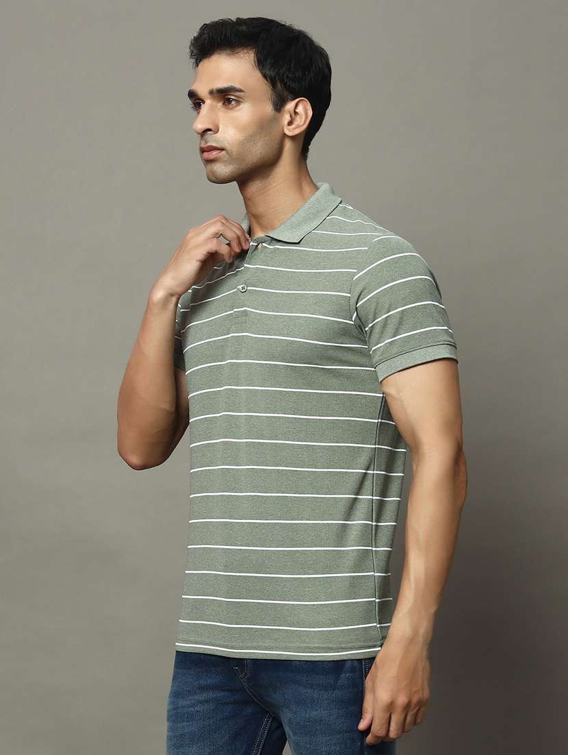 men striped polo t-shirt