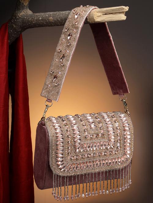 pink embellished fold over clutch - 21463447 -  Standard Image - 0
