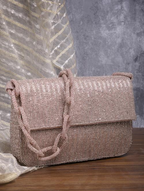pink embellished fold over clutch - 21463451 - Standard Image - 0