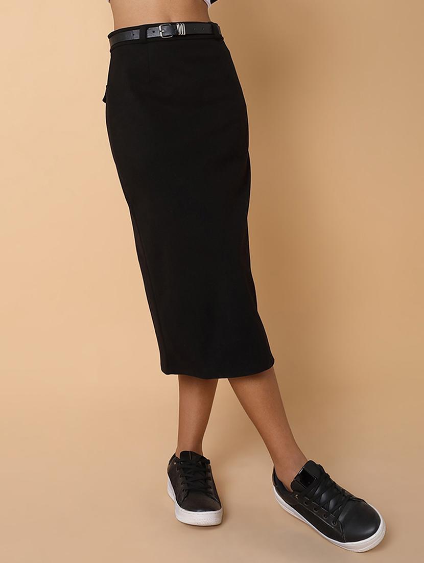 black acrylic straight skirts - 21463483 - Standard Image - 2