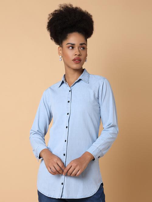 women solid long sleeves shirt - 21463508 -  Standard Image - 0