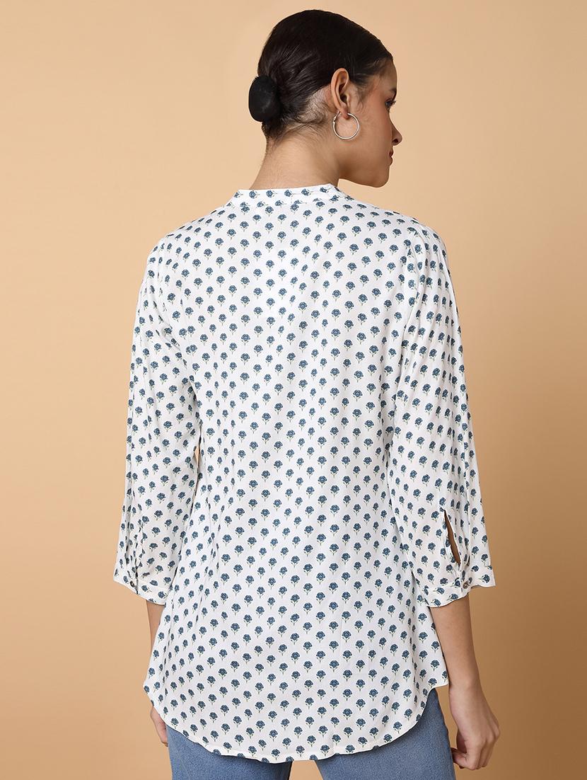 women white floral printed straight kurti - 21463518 - Standard Image - 2