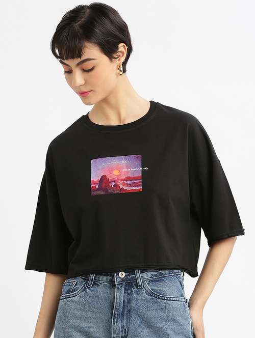 women printed boxy t-shirt - 21463533 -  Standard Image - 0