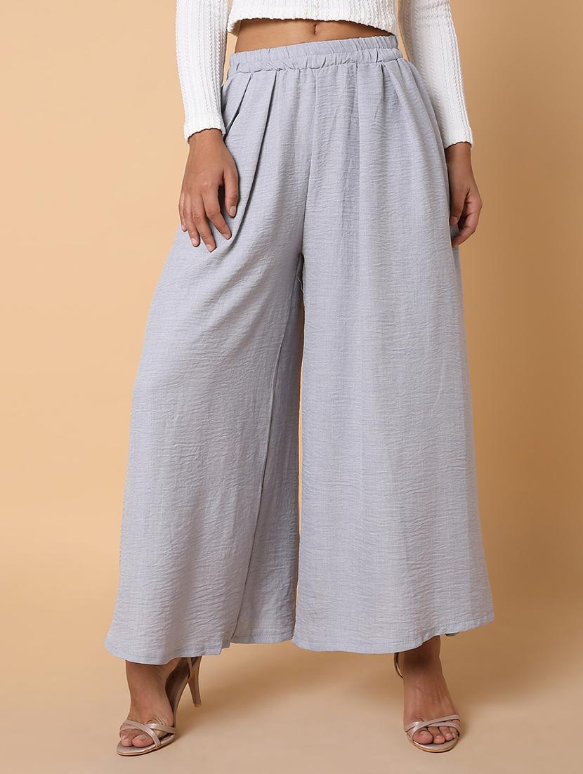 grey cotton trousers - 21463596 -  Zoom Image - 0