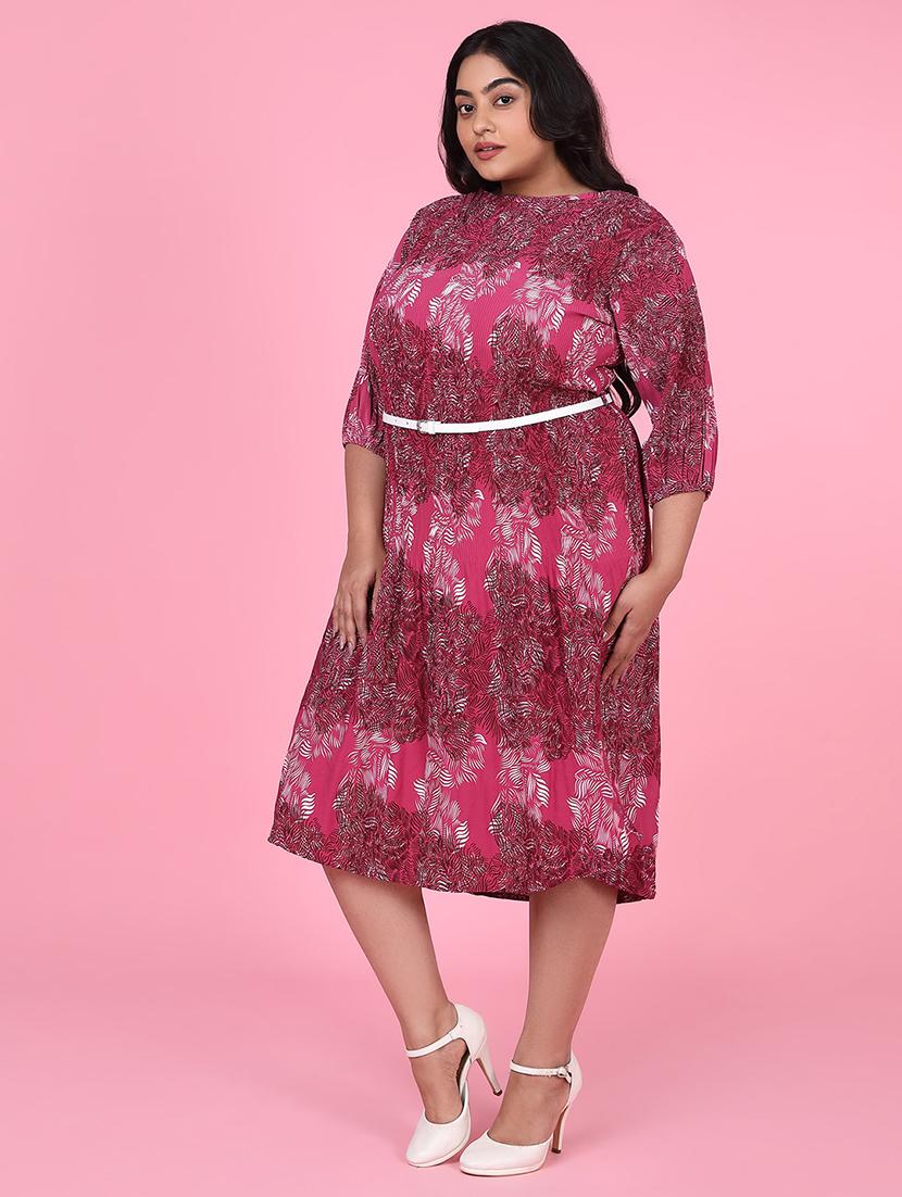 women plus size printed a-line dress - 21463618 - Standard Image - 2