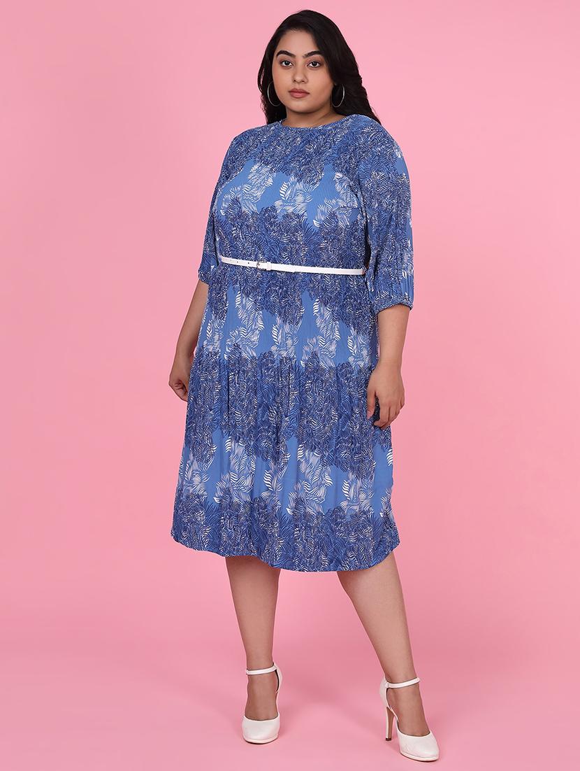 women plus size printed a-line dress - 21463619 -  Zoom Image - 0