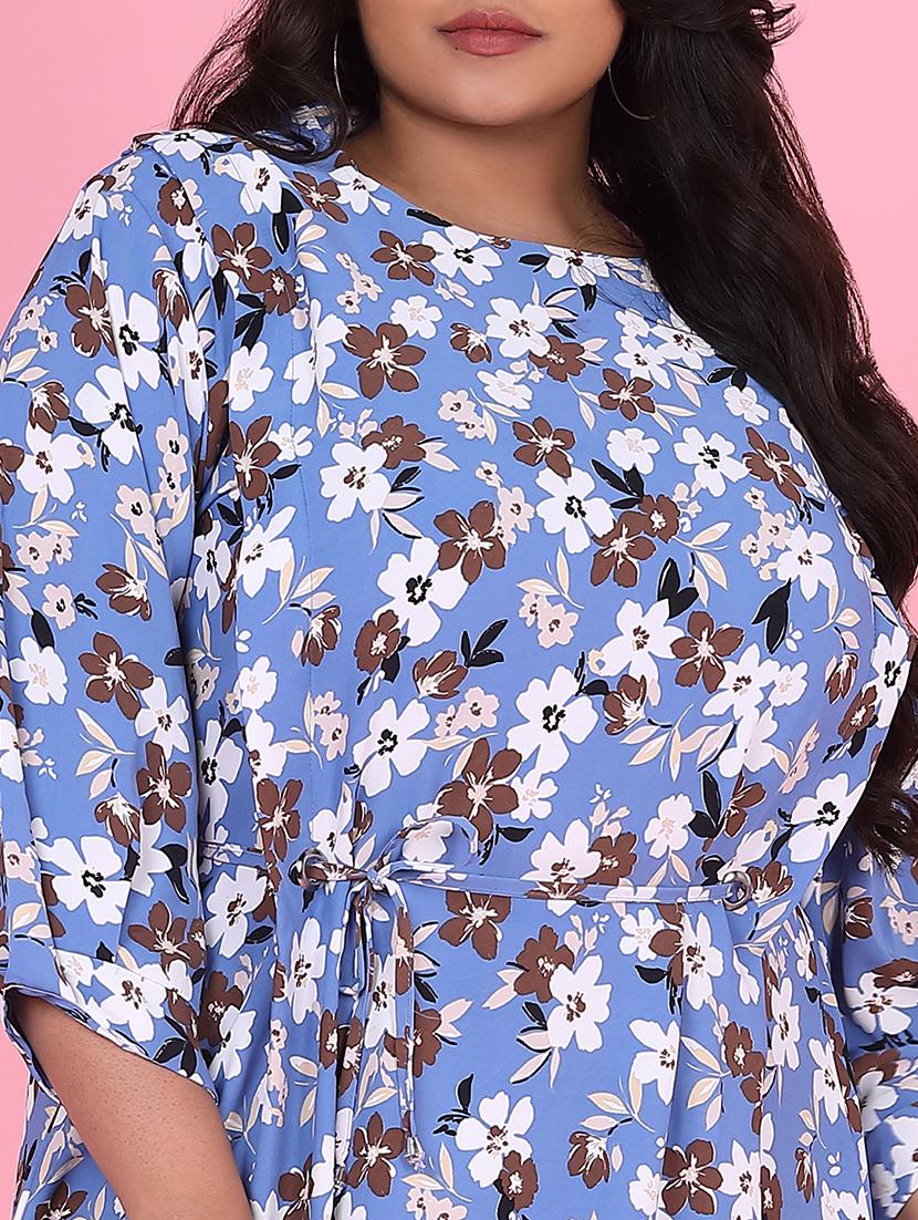 women plus size printed fit & flare dress - 21463623 - Standard Image - 7