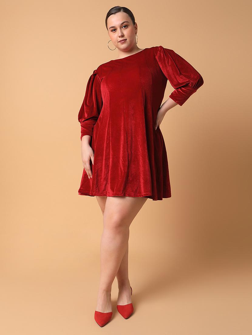 women plus size printed a-line dress - 21463627 - Zoom Image - 0