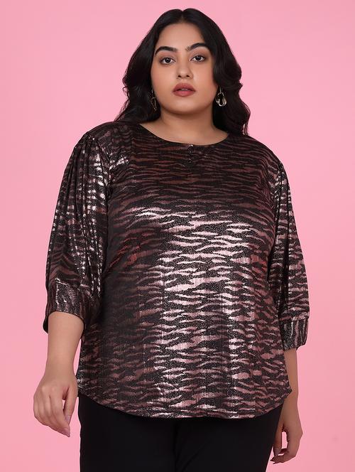 women plus size printed regular fit top - 21463735 - Standard Image - 0