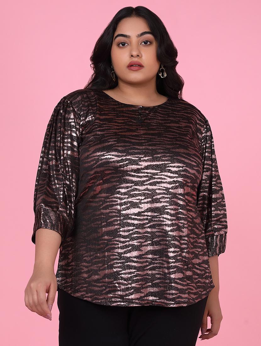 women plus size printed regular fit top - 21463735 - Zoom Image - 0