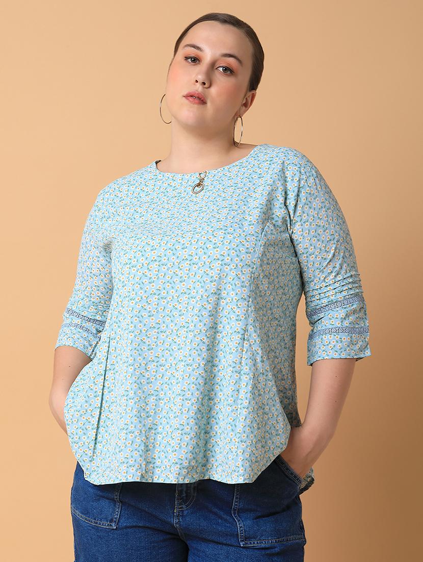 women plus size printed regular fit top - 21463745 - Zoom Image - 0