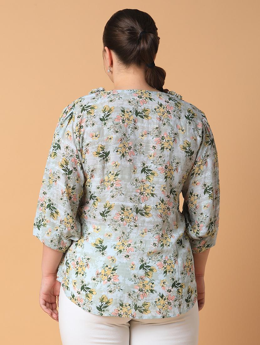 women plus size printed regular fit top - 21463746 - Standard Image - 2