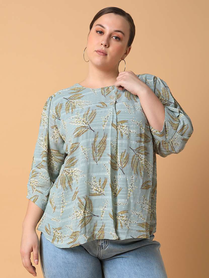 women plus size printed regular fit top - 21463748 - Zoom Image - 0