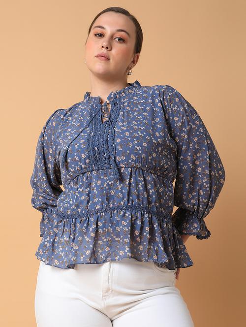 women plus size printed regular fit top - 21463755 - Standard Image - 0