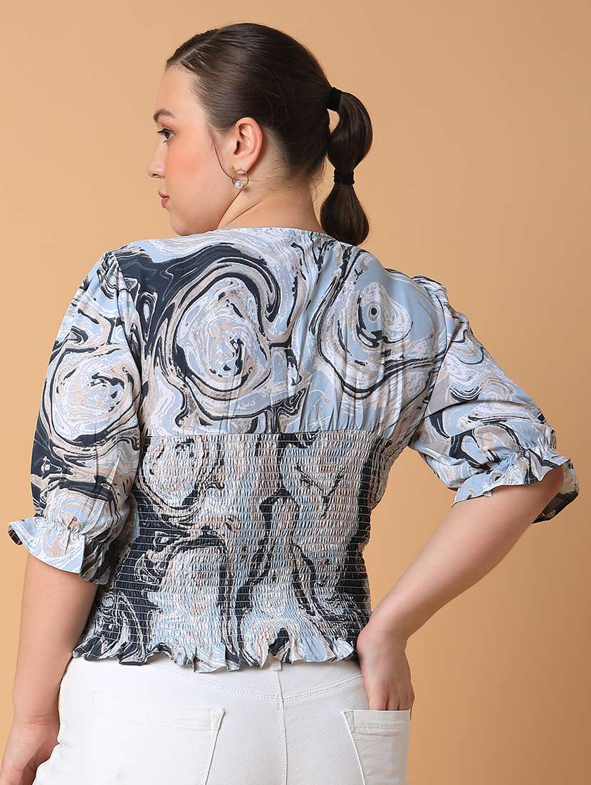 women plus size printed regular fit top - 21463760 - Standard Image - 2