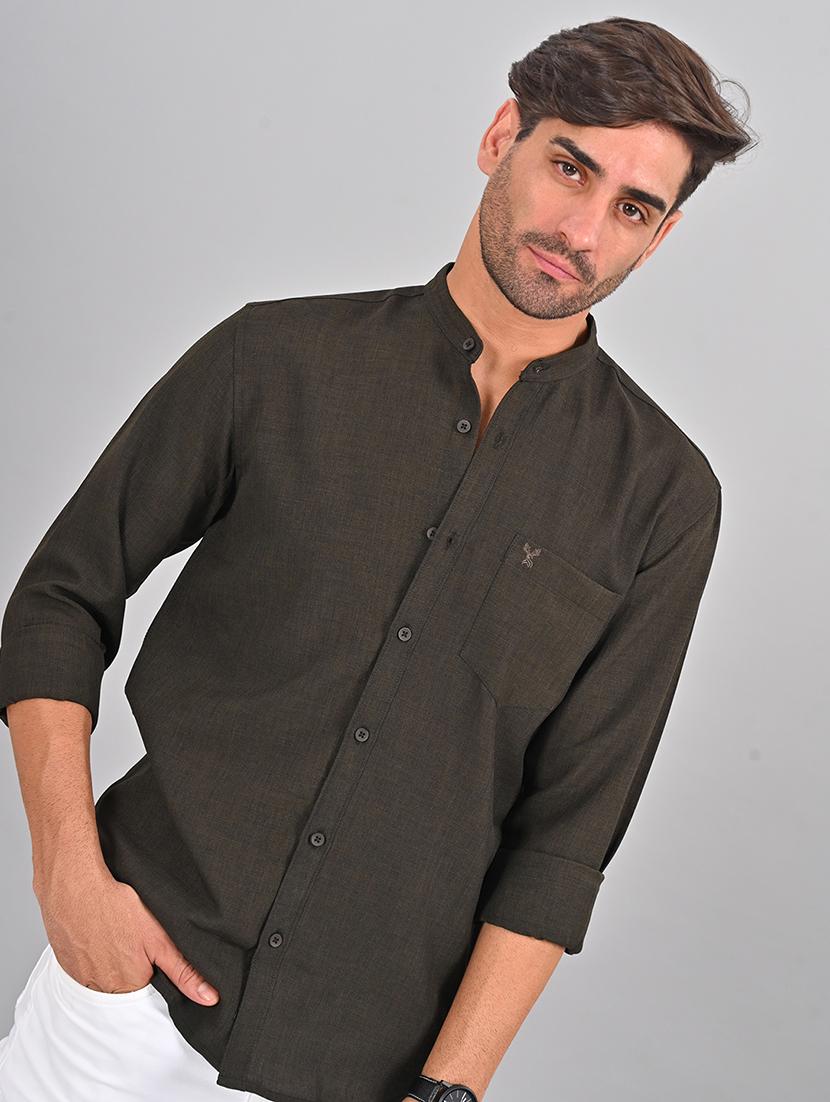 men solid casual shirt - 21463960 - Standard Image - 2