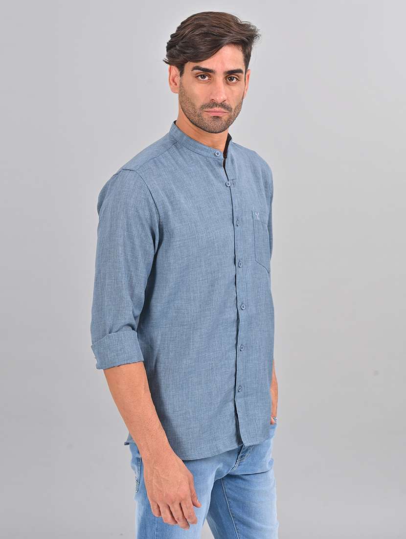 men solid casual shirt - 21463968 -  Standard Image - 2