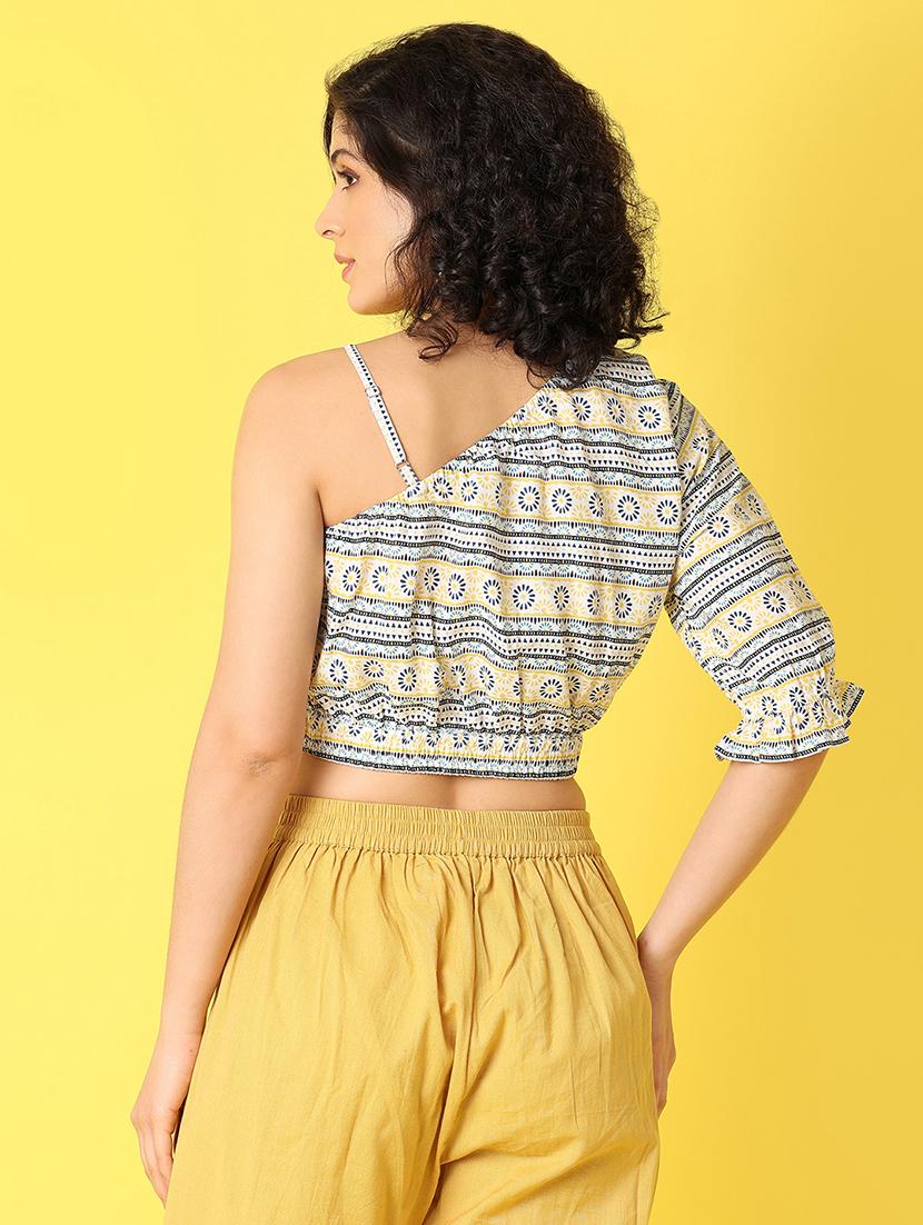multicolored printed crop top - 21464713 - Standard Image - 2
