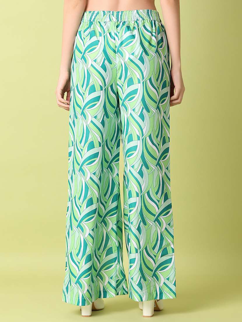 women mid-rise printed wide leg trouser - 21464751 -  Standard Image - 2