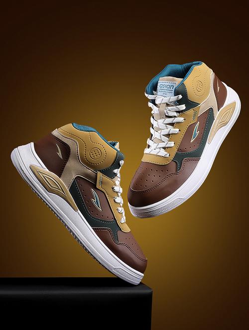 brown lace up sneakers - 21466220 -  Standard Image - 0