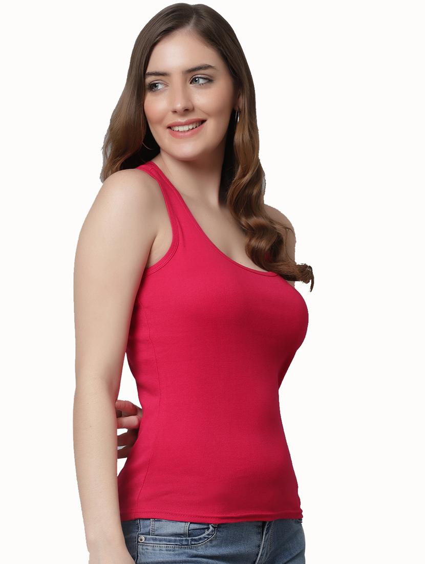 women solid cotton tank top - 21466558 - Standard Image - 2