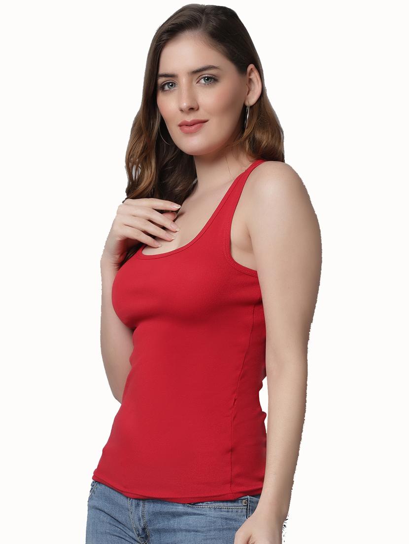 women solid cotton tank top - 21466560 - Standard Image - 2