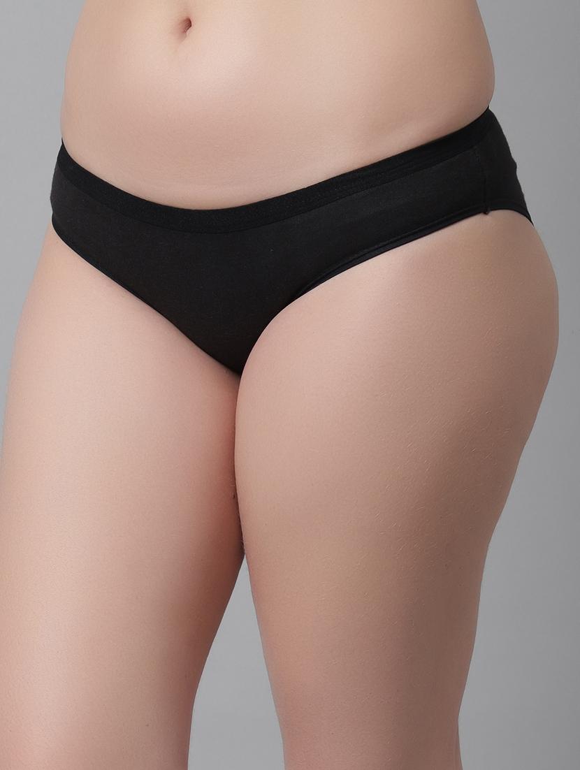 black cotton regular panty - 21466565 - Standard Image - 2