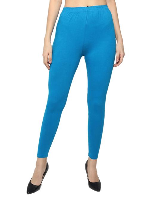 women solid cotton lycra leggings - 21466578 - Standard Image - 0