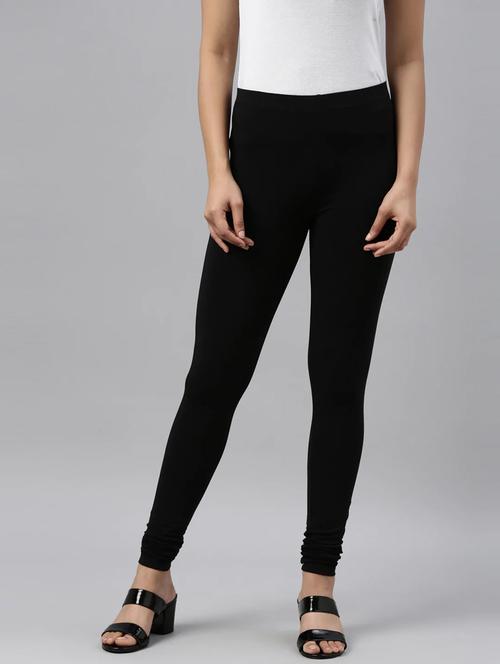 women solid cotton lycra leggings - 21466587 - Standard Image - 0