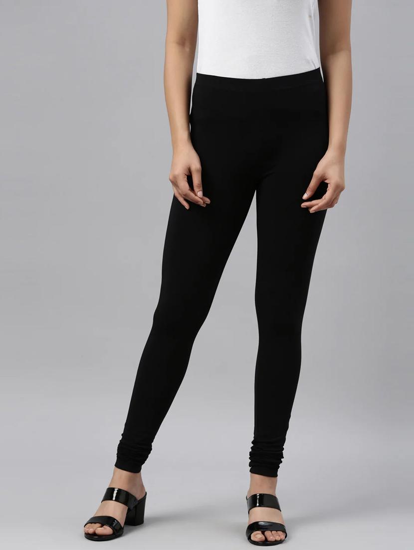 women solid cotton lycra leggings - 21466587 - Zoom Image - 0