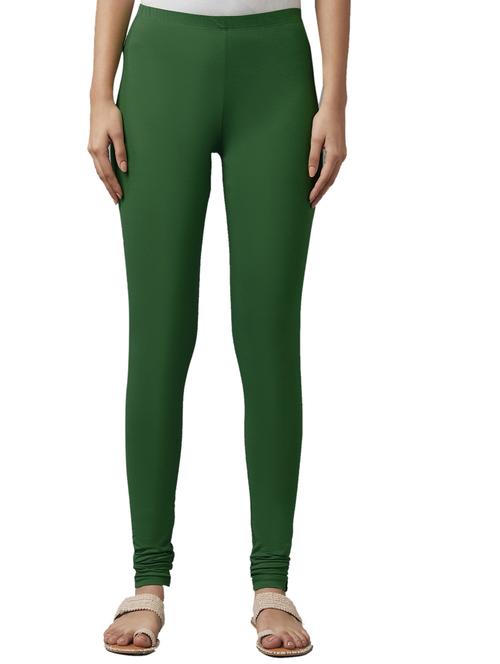 women solid cotton lycra leggings - 21466597 - Standard Image - 0