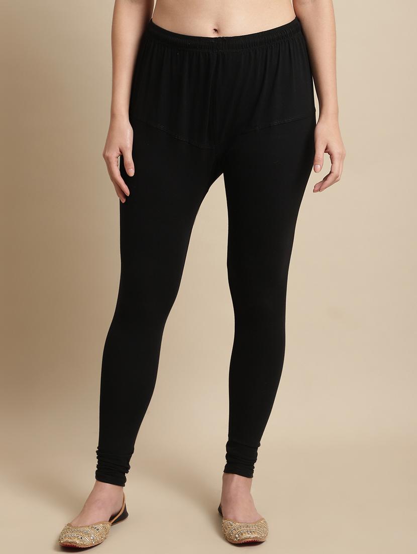 women solid cotton lycra leggings - 21466606 - Zoom Image - 0