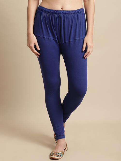 women solid cotton lycra leggings - 21466608 - Standard Image - 0
