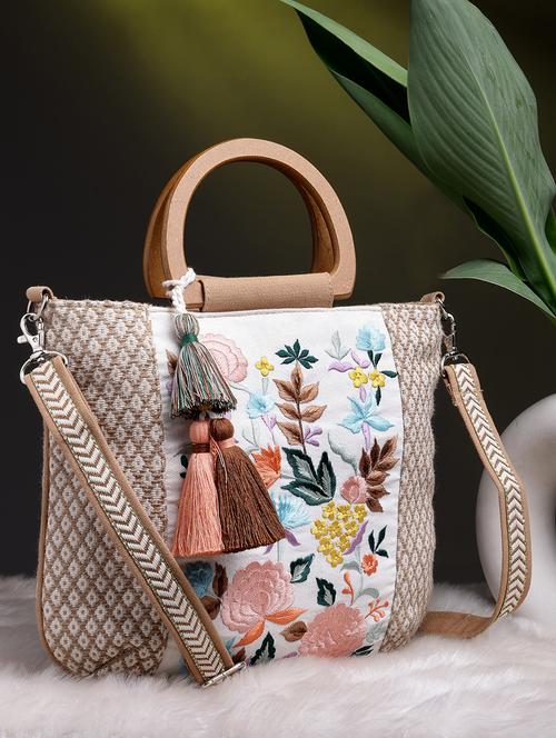 women cotton embroidered handbag - 21466970 -  Standard Image - 0